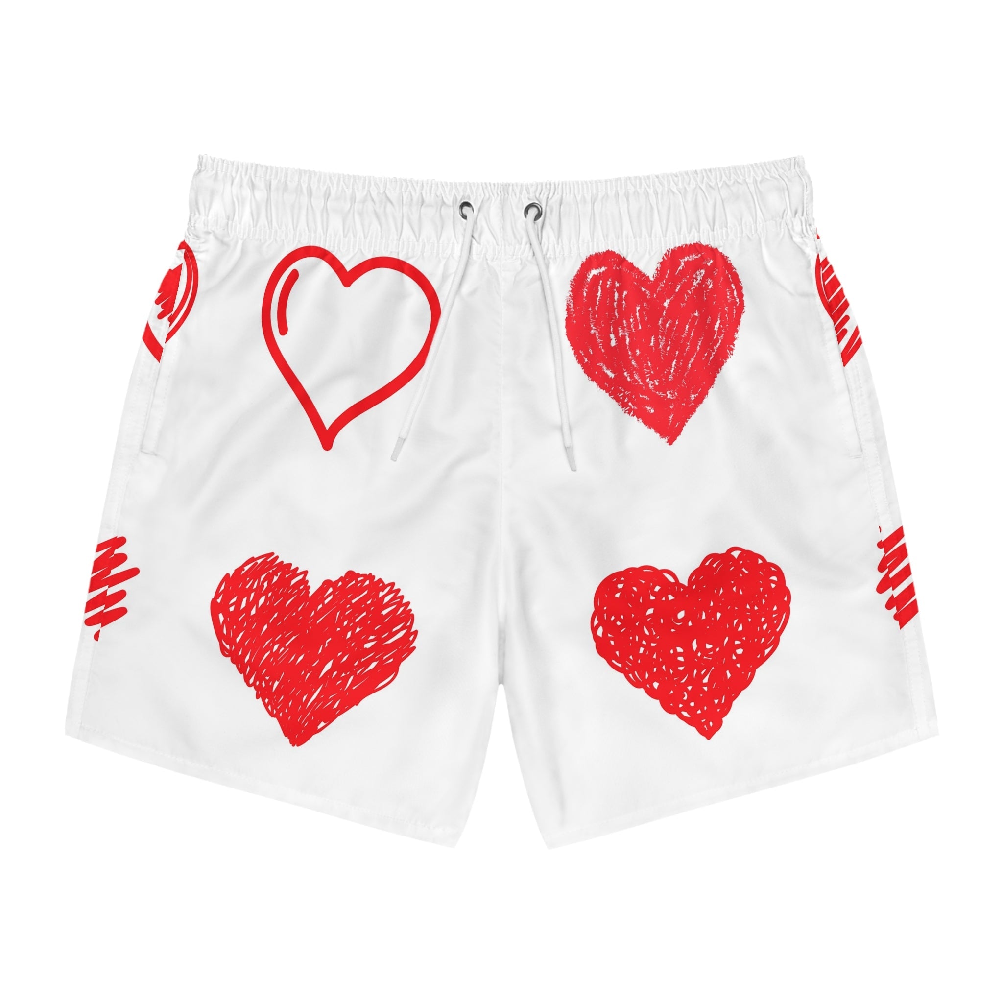LAZEE Heart Print Swim Trunks  Lazee.official